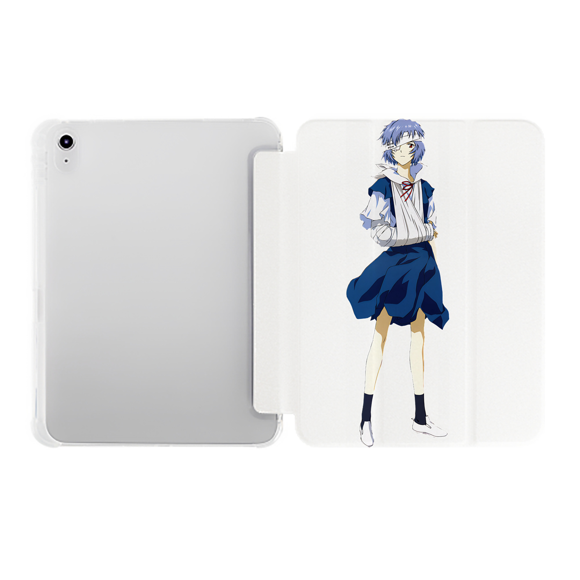 （画像用） EVA 新世紀エヴァンゲリオン IPad ケース ペン収納付き 三つ折りスタンド PUレザー×シリコン 対応機種9.5/10.5/10.9インチ